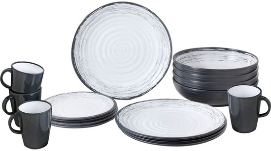 Brunner - Camping Serviesset - Granada - Lunch Box - 16 delig - Melamine - Vaatwasserbestendig - BPA-vrij — afbeelding 3