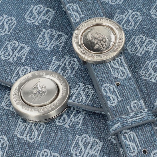 U.S. POLO ASSN. Sac à épaule bandoulière Exotic Flap Crossbody Bag Denim Bleu gris