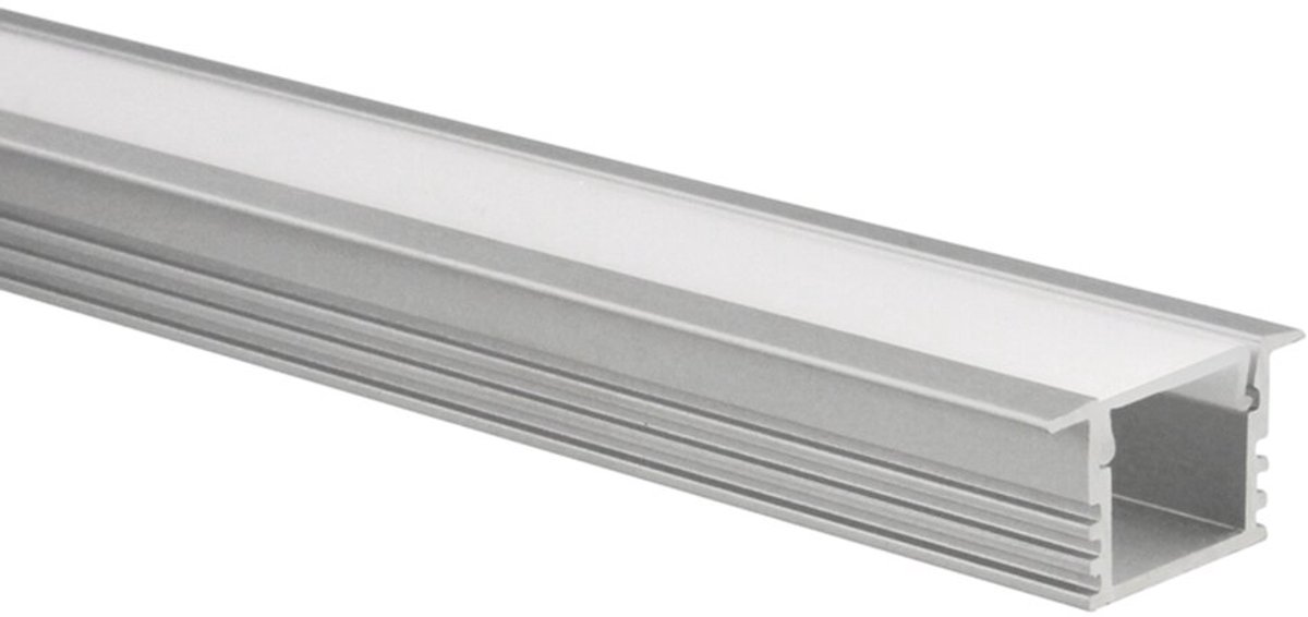 LED strip profiel Matera aluminium hoog 1m incl. melkwitte afdekkap
