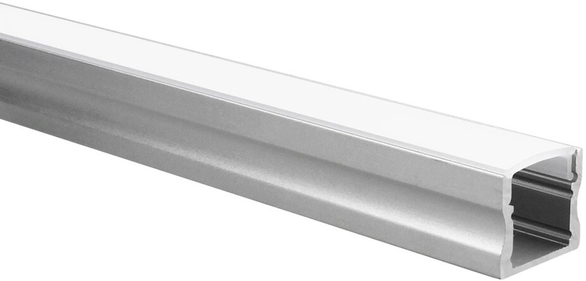 LED strip profiel Potenza aluminium hoog 1m incl. melkwitte afdekkap