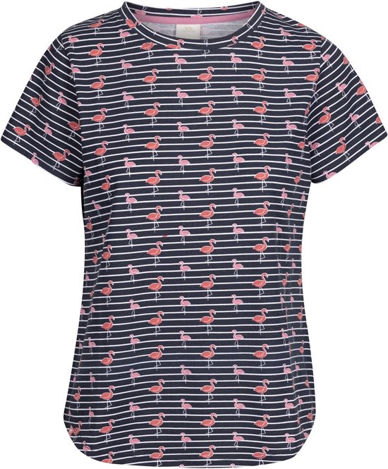 Top Casual Trespass Damen Cara - Navy Flamingo Stripe-XXL