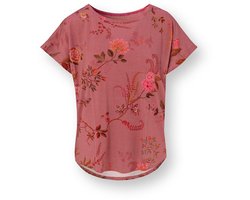 Pip Studio - Tatum Pyjama t-shirt - Korte mouw Dames - Loungewear - Bodhi Flower - Roze - S