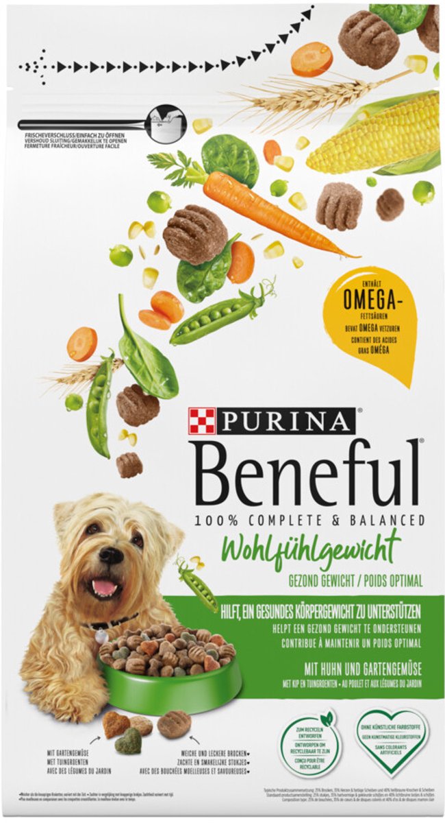 Beneful Gezond Gewicht Kip&Groente - Hondenvoer - 3 x 1.4 kg