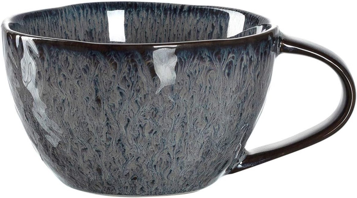Handgemaakte Vaatwasmachinebestendige Koffiekop 290 ml - Aardewerk Grijs