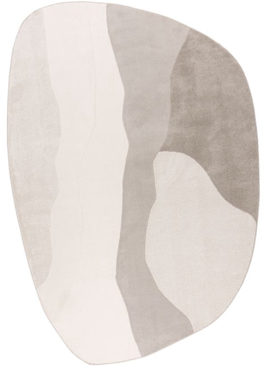 Muratap Organisch Vloerkleed Livorno Creme Zilver- 160x230 CM Beige