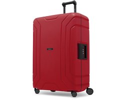 Redolz Essentials 15 4-wiel trolley 75 cm met driepuntsbevestiging - Harde bagage - TSA slot - classic red