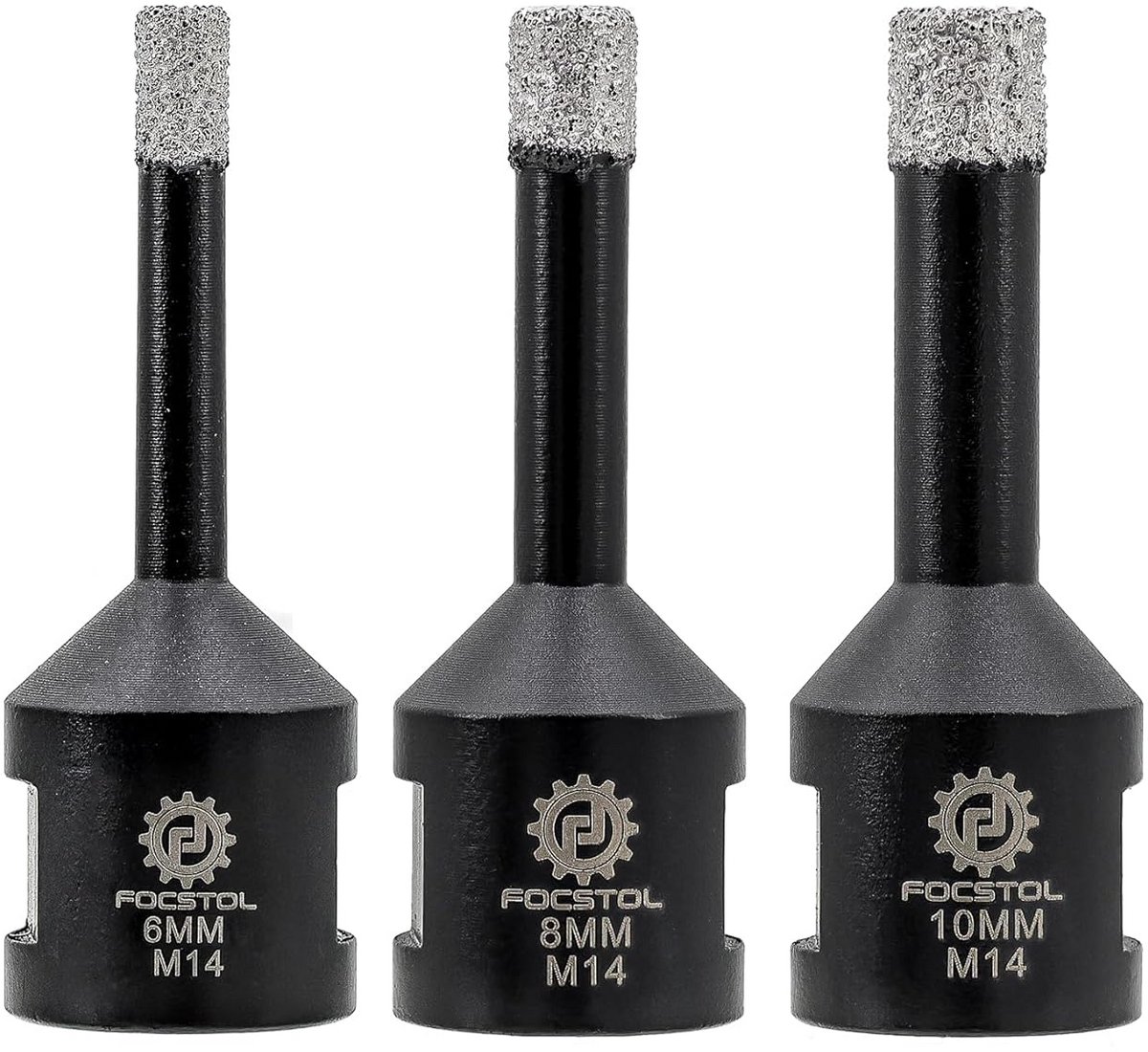 Diamant Tegelboor Set 3 Stuks - 6/8/10 mm Gatenzaag voor Porselein, Keramiek, Marmer en Graniet