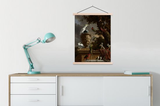 La ménagerie - Peinture de Melchior d'Hondecoeter affiche textielposter 60x80 cm