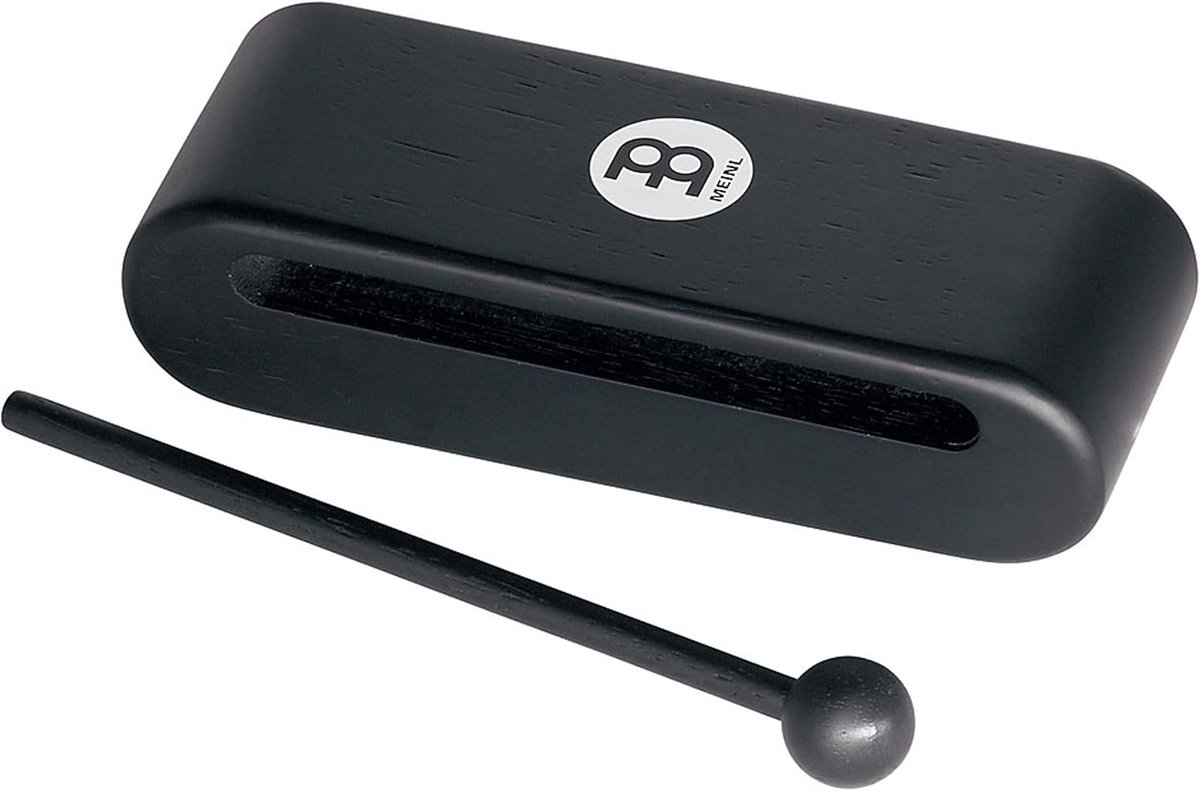 Houten Percussieblok 19 cm - Zwart