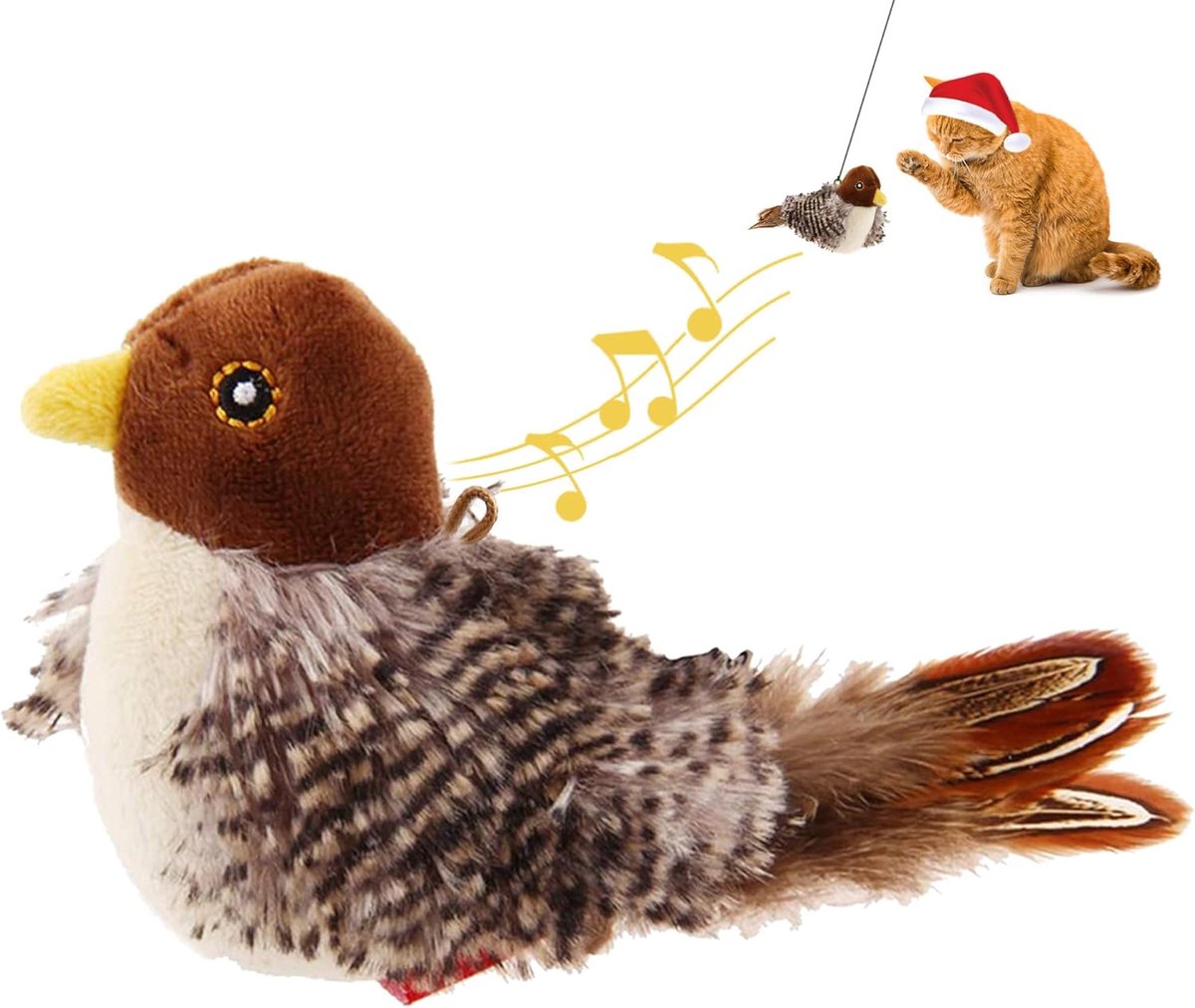 Daity 1 Pack - Piepend kattenspeeltje - een interactief speeltje voor kat en muis met een melodie-effect - perfect voor kittens om mee te spelen en verveling tegen te gaan.