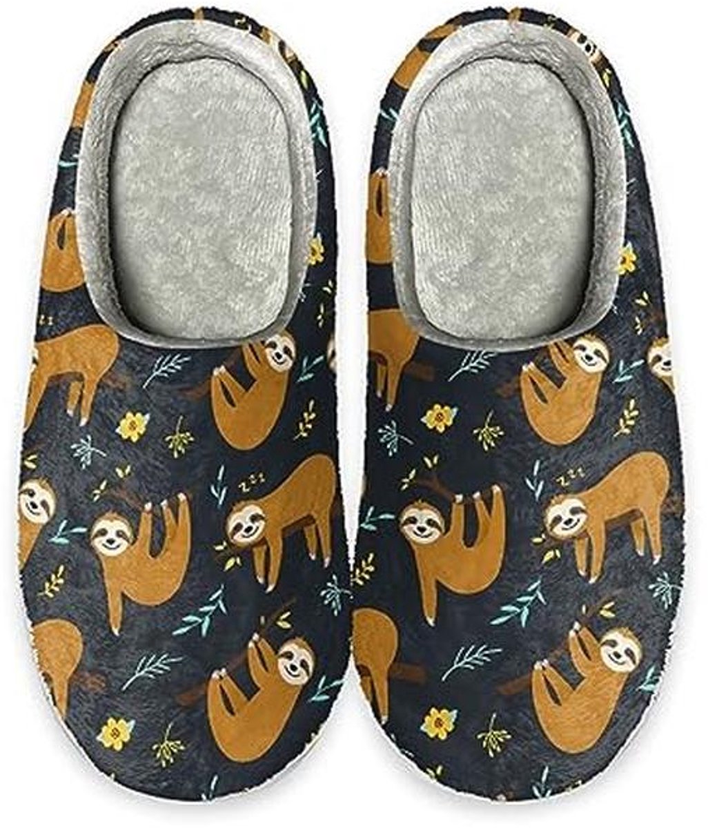 Comfortabele antislip dames pantoffels - Warme scuff slippers voor binnen