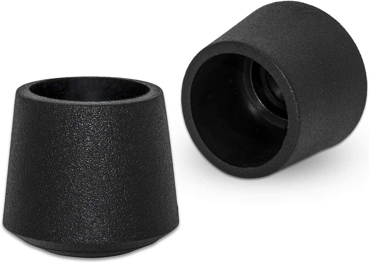 Zwarte Kunststof Rubberen Dopjes voor Meubelpoten Beschermers - 32mm Ronde Stoelpootdoppen