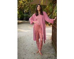Pip Studio - Bobien Pyjama Broek Lang Dames - Loungewear - Delhi Dreams - Roze - M