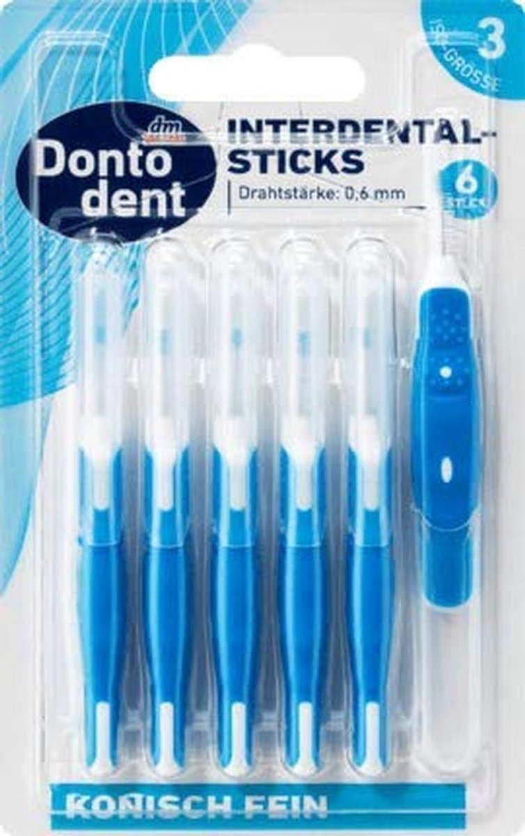 Interdental borstels 0.6 mm ISO 3 - 6 stuks