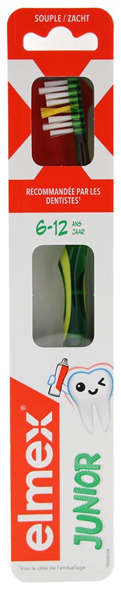 Elmex Junior Zachte Tandenborstel 6-12 Jaar (Kleur : Groen)