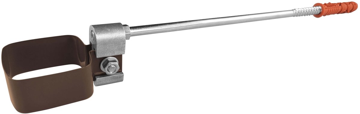 Renoplast® RK65 aluminium dakgoot, 200cm Bruin rechthoekig, regengoot dakdrainage plaatmetaal profielen, tuinhuis carport terras balkon insteekgoot, dakgoot voor bescherming tegen corrosie