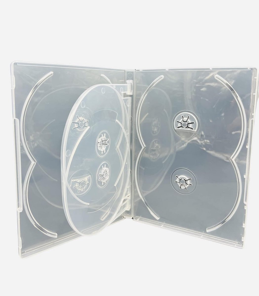 Transparante 6-Disk CD/DVD/Blu-ray Hoesjes - Organiseer en Bescherm Uw Media Collectie