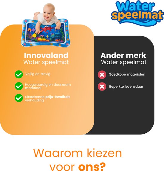 Innovaland - Watermat Baby - Opblaasbaar - Speeltapijt - Speelgoed - Jongens - Meisjes - Kraam cadeau Jongen - Waterspeelmat - Baby Speelgoed 0 jaar - Baby Mat — afbeelding 5