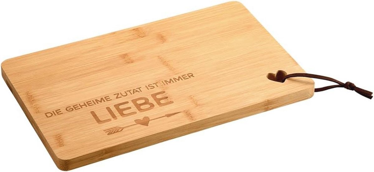 Snij- en serveerplank in hartvorm van bamboe - 31,5 x 20,5 cm - Duurzaam en stijlvol