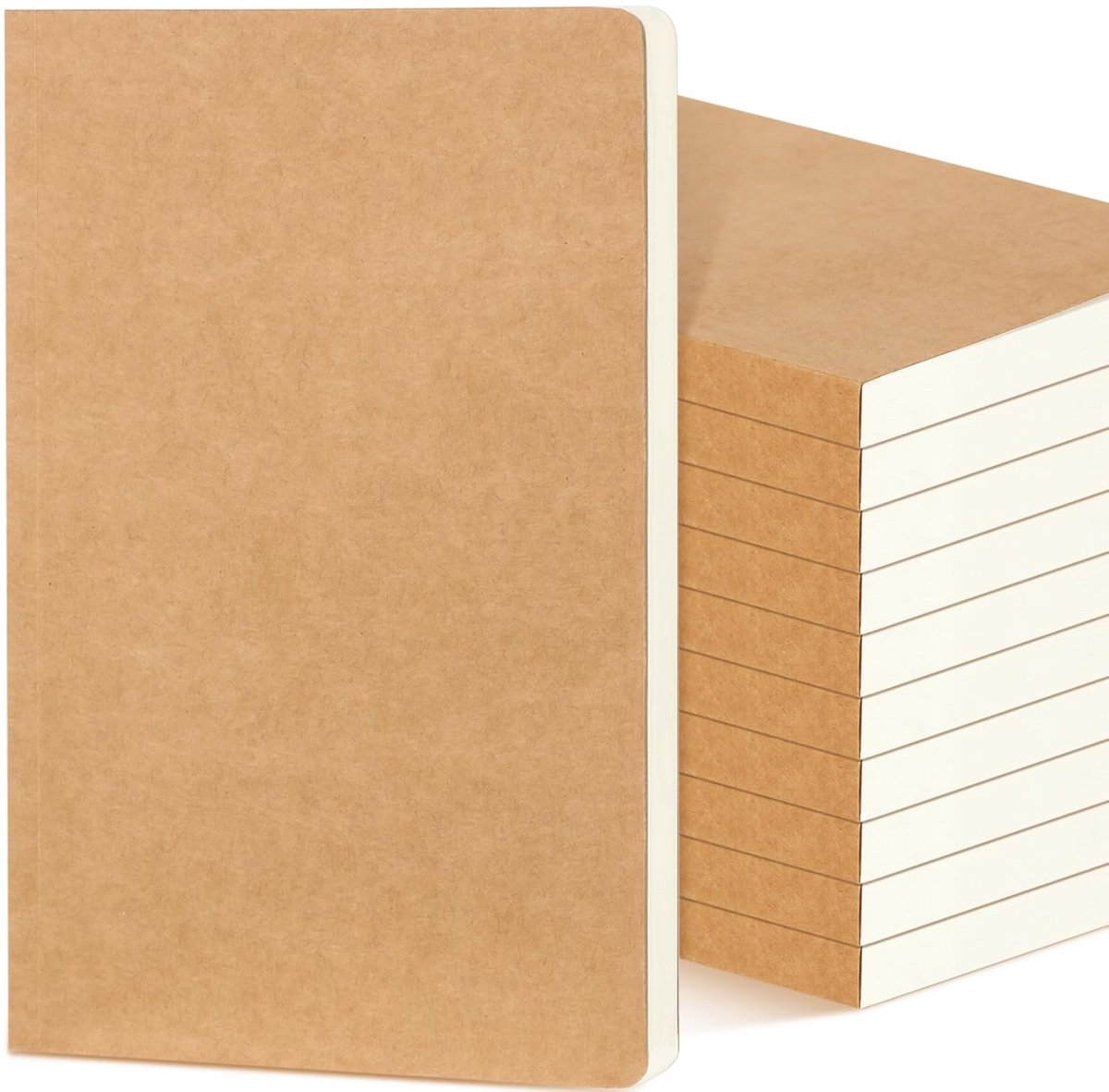 10 stuks Navul Sets voor A5 Notitieboek - Gelijnde Vullingen voor Hardcover Journals - 200 Pagina's Kladblokpapier
