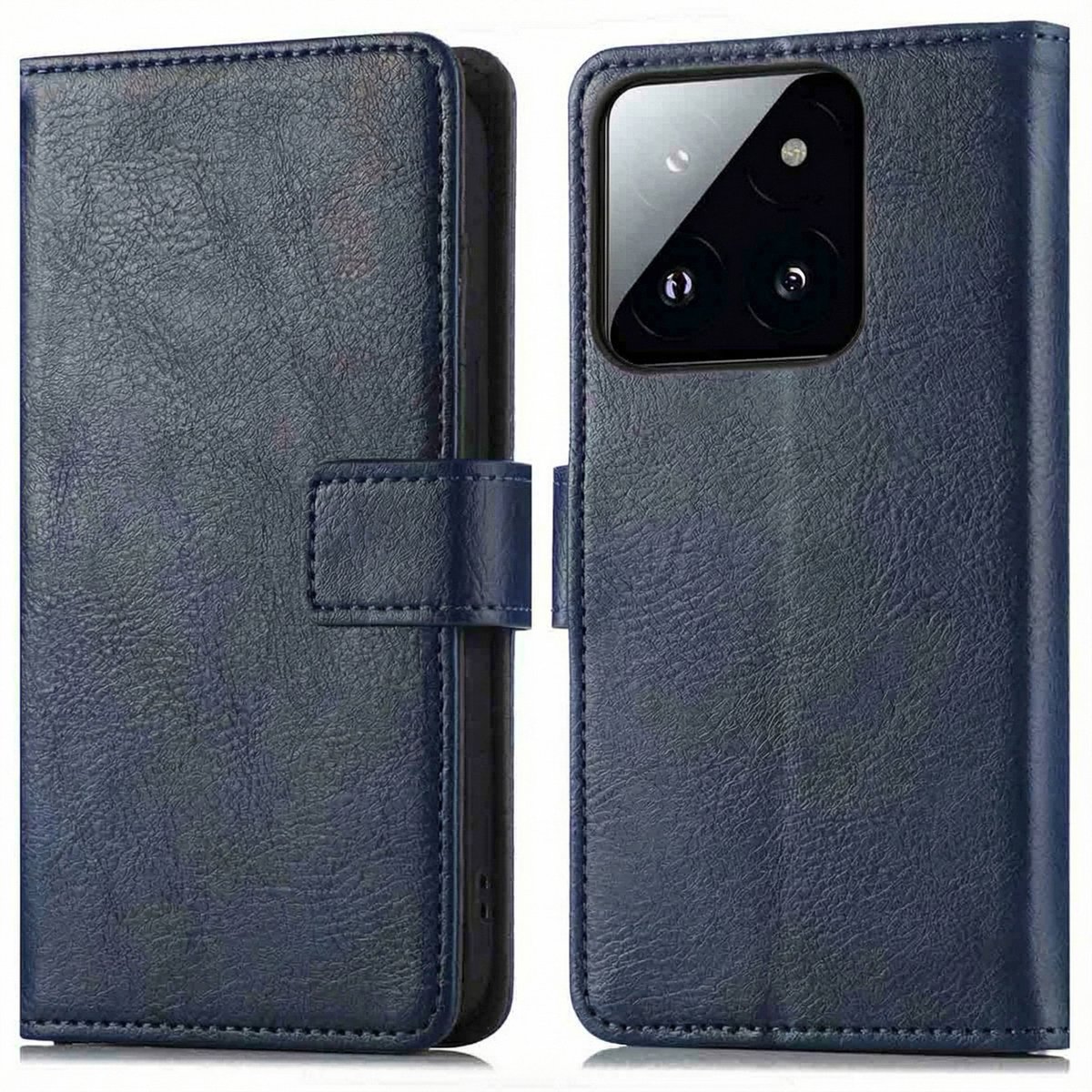 imoshion Hoesje - Geschikt voor Xiaomi 14T - Luxe Bookcase - Donkerblauw