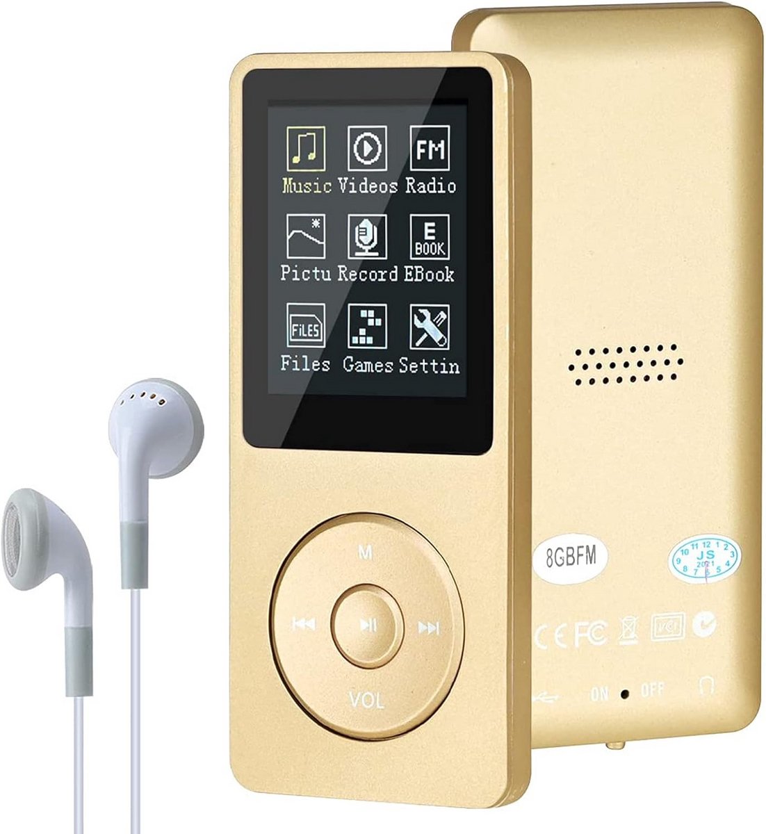 Draagbare MP3/MP4 Speler met 8GB Opslag, Lossless Audio, Radio en E-book Functie