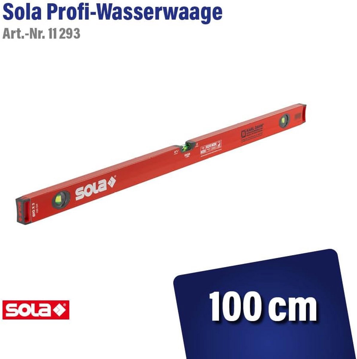 Professionele Waterpas 100 cm Nauwkeurig met Verbeterde, Temperatuurbestendige Libellen