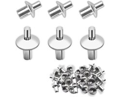 150pcs Aluminium Core Rivets - 5 x 11 mm Aluminium Rivets - Drive Rivets - Aluminium Blind Rivets met Ronde Kop voor Metaal - Hout - Kunststof Rivets