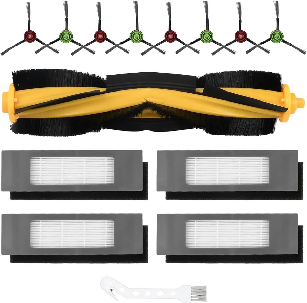 14-delige accessoirekit voor Geschikt voor Ecovacs Deebot N8/ N8+/ N8 Pro/ N8 Pro+/ T9/ T9+/ N10+, OZMO 950/ 920/ T8/ T8+/ T8 AIVI/ T8 AIVI+/ T8 MAX.