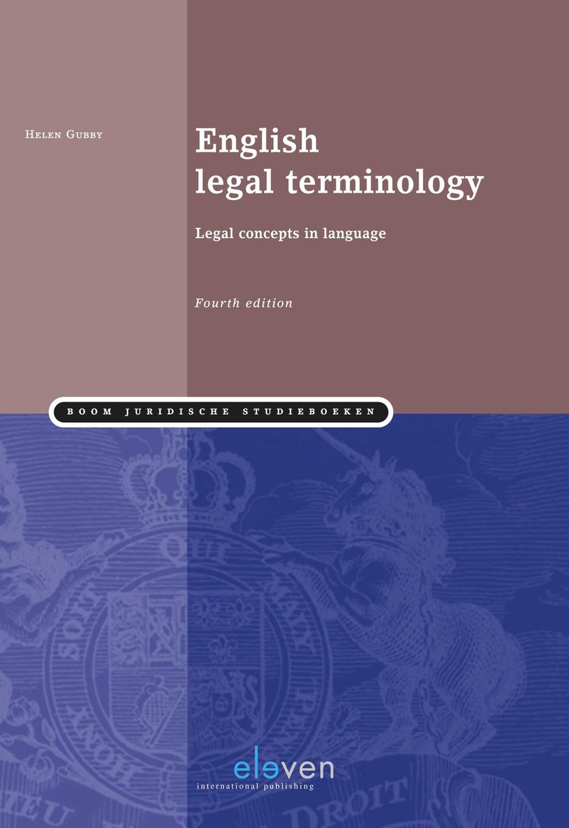 Omslag van English Legal Terminology