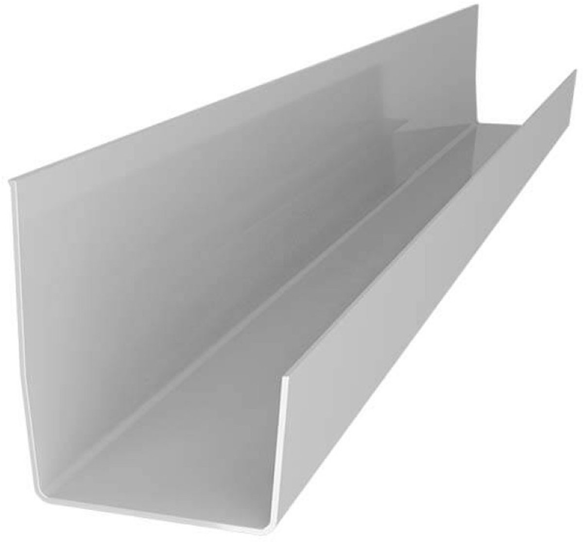 Renoplast® RK65 aluminium dakgoot, 200cm Grijs rechthoekig, regengoot dakdrainage plaatmetaal profielen, tuinhuis carport terras balkon insteekgoot, dakgoot voor bescherming tegen corrosie