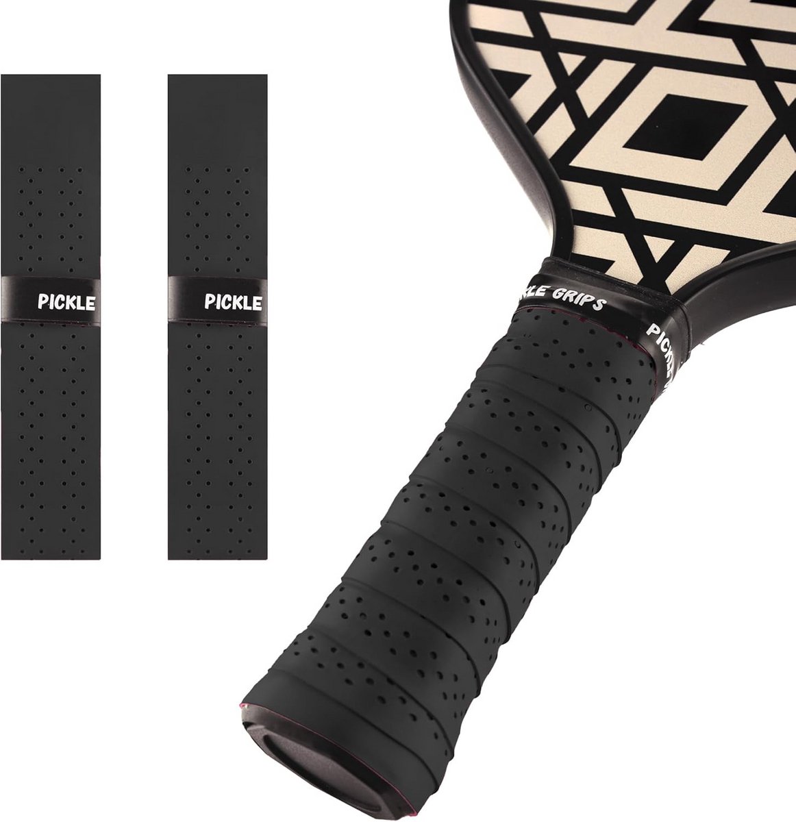 Vochtafvoerende Pickleball Paddle Grip Tape - Overgrip Grip Wrap voor Racket (2 Pack)