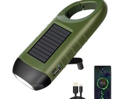 KimDo - Zaklamp Opwindbaar - Noodpakket - Zonne energie - Oplader - Oplaadbaar