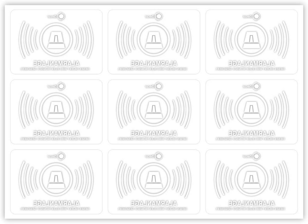 Alarminstallatie Stickerset - Transparante Aanwijzingsstickers voor Veiligheid