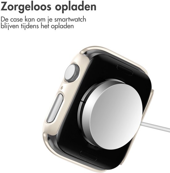 Screen protector - Geschikt voor Apple Watch 4 / 5 / 6 / SE - 40 mm - Full Cover Hard Case / Beschermend Hoesje - Sterrenlicht