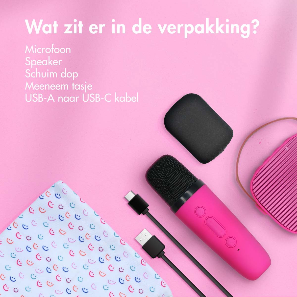 imoshion Karaoke Set - Met Bluetooth Speaker en Draadloze Microfoon - Karaokeset voor Volwassenen en Kinderen — afbeelding 9