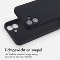 Zwarte backcover met een ronde magneetring aan de binnenzijde, lichtgewicht en soepel.