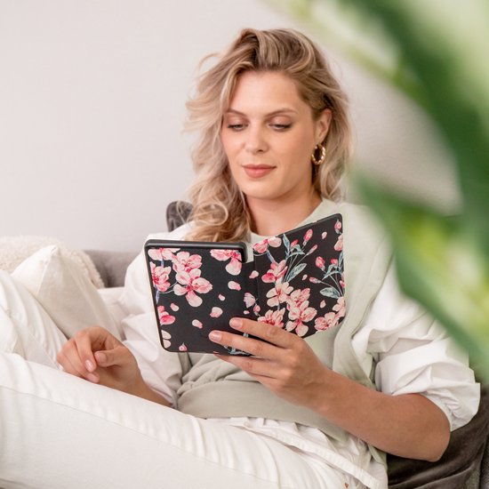 Hoesje geschikt voor Kobo Nia - iMoshion Design Slim Hard Case Bookcase - Blossom van iMoshion — afbeelding 3