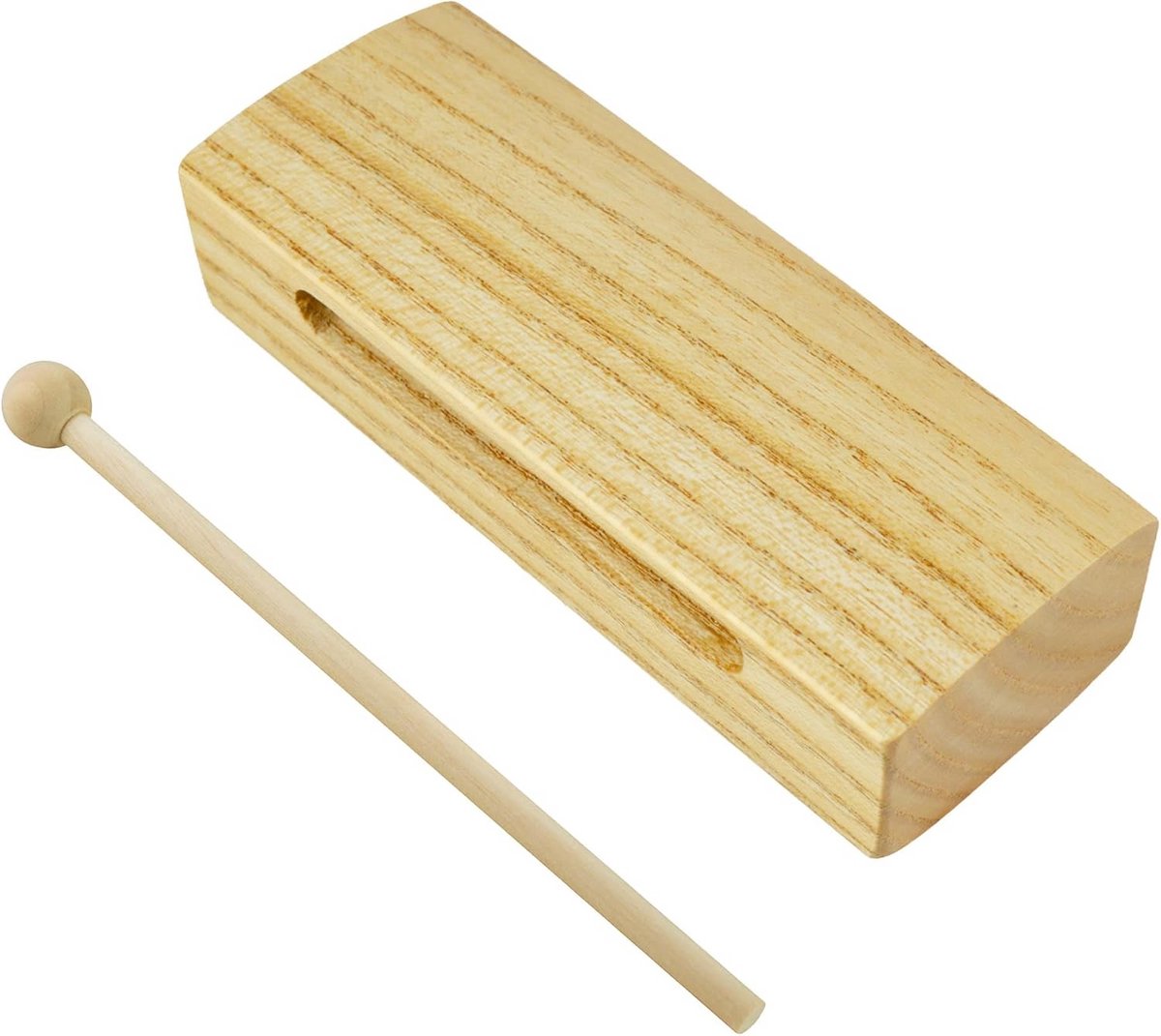 Houten Percussie Ritmeblok met Houten Klopper - Enkele Toon Slagwerk