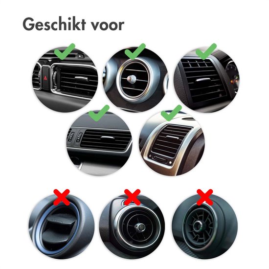 iMoshion téléphone voiture - Réglable - Universel - Carbone - Grille d'aération - Zwart