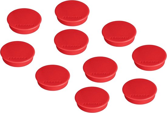 FRANKEN Ronde Magneetjes 10 Stuks – 13 Mm, Wit, Geschikt Voor Whiteboard, Koelkast Of Magneetbord 1 miniatura