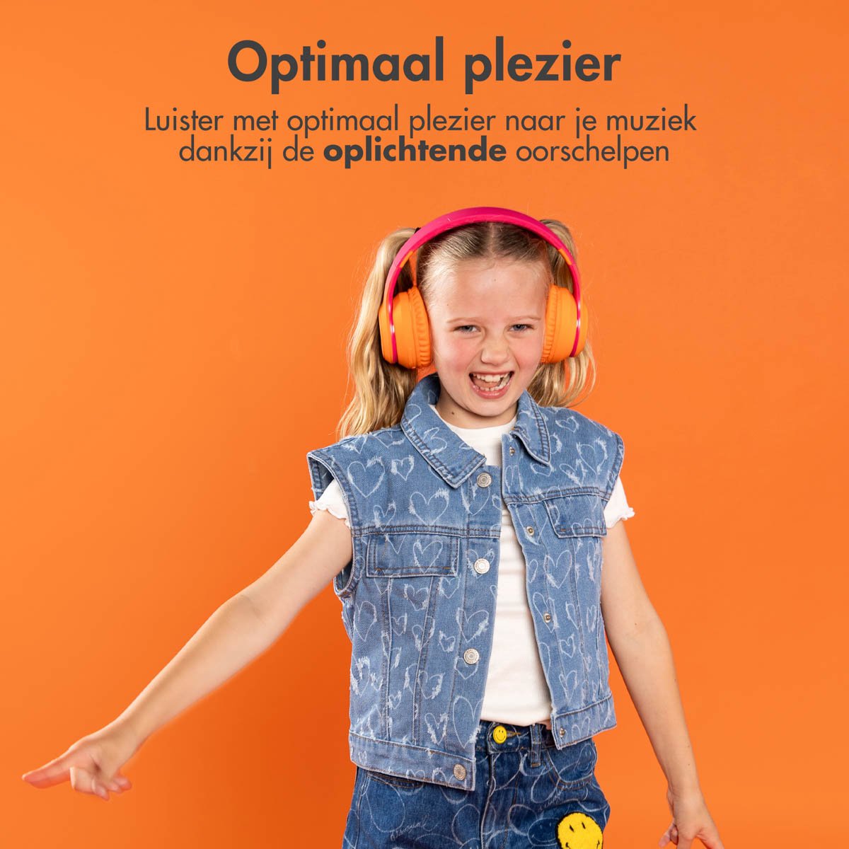 imoshion Kinder Koptelefoon LED - Bluetooth en Decibelbegrenzer - Draadloze Koptelefoon Kinderen – foto 2