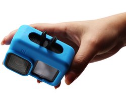 Beschermhoes Geschikt voor GoPro Hero 9/10/11/12/13, gemaakt van zacht rubber en siliconen – blauw.