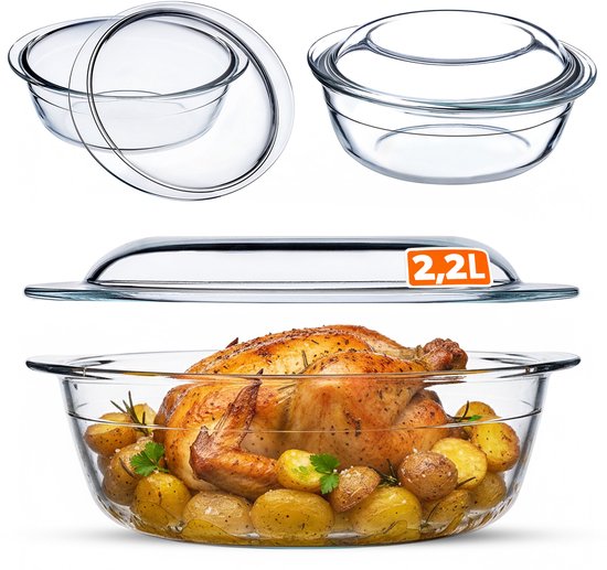 Keepeat Square Glass Dish With Lid 22 X 22c | Glazen ovenschalen Keepeat Square Glass Dish With Lid 22 X 22c | Glazen ovenschalen