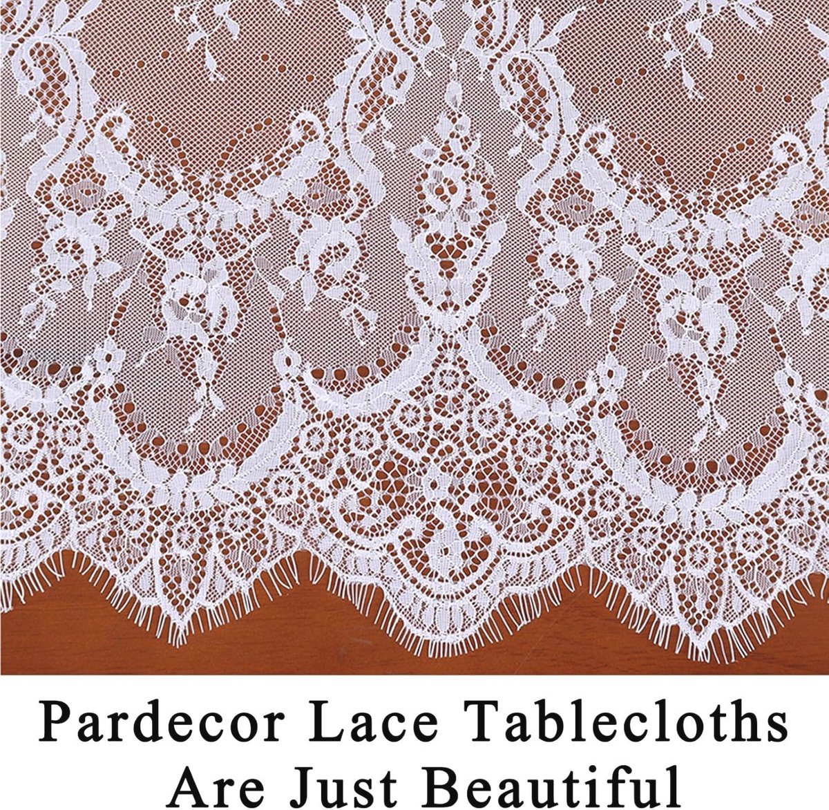 Vintage Lace Tablecloth 60x120 Inch for Weddings and Events