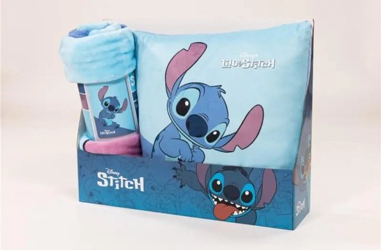 Disney Stitch Disney - Coussin couverture Polar Set - 110x150cm - Coffret cadeau - Lilo & Stitch