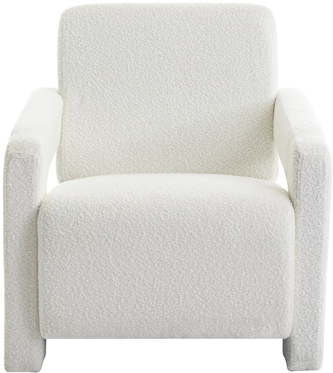 Vente-unique Fauteuil van witte boucléstof ISPARTA