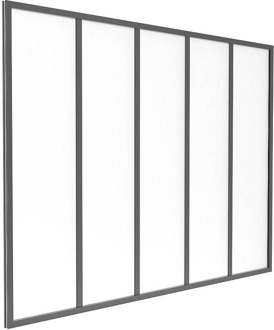 Cadre intérieur en Verres en aluminium thermolaqué et verre dépoli – 150 x 105 cm – Zwart – BAYVIEW L 150 cm x H 105 cm x P 3,5 cm