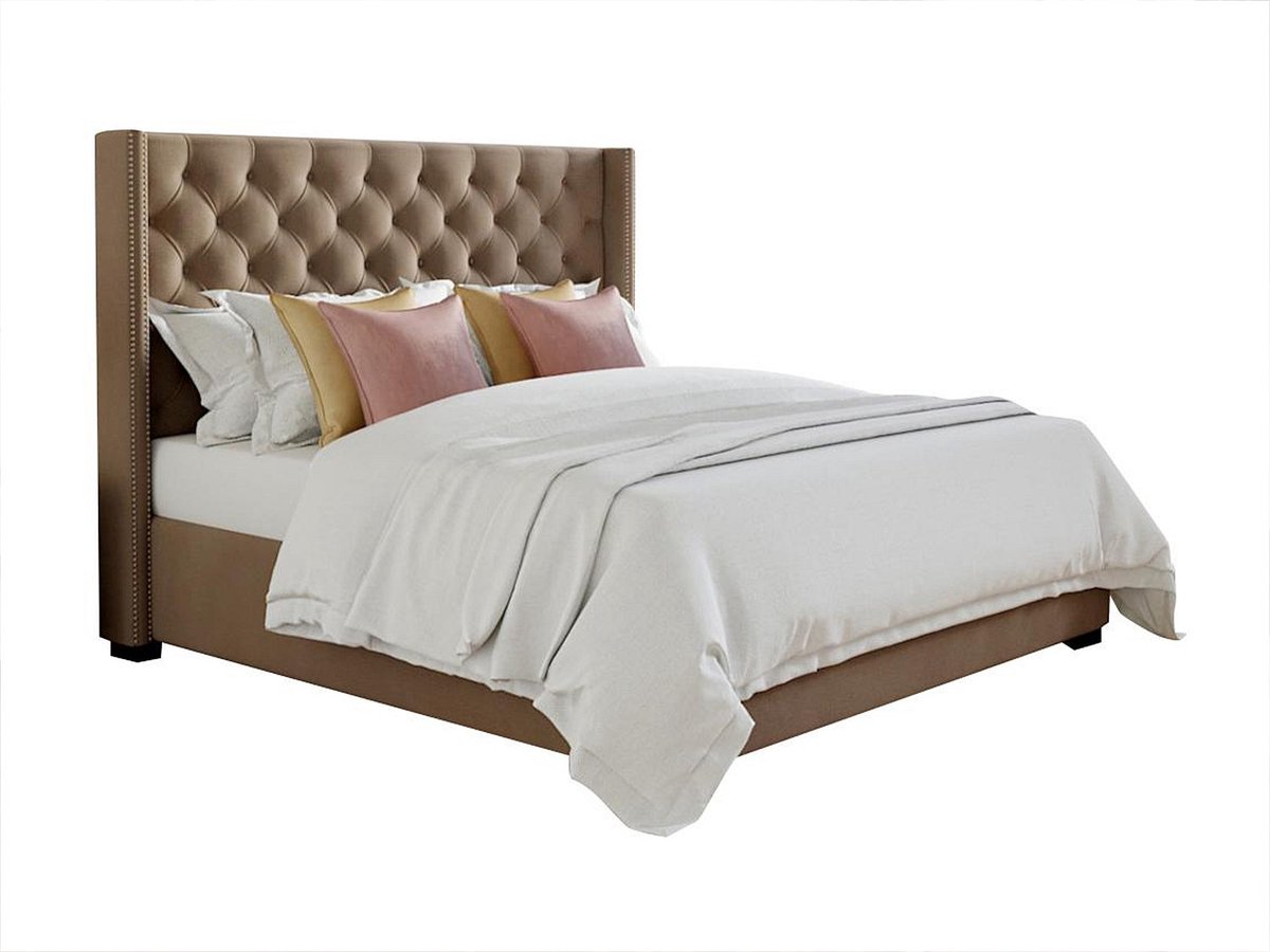 Vente-unique Bedframe stof beige 180 x 200 cm MASSIMO