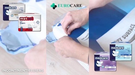 30 Stuks – Medcare Incontinentie Luiers Metset – Maat L – 1600+ ml absorptie – Wegwerpluiers voor matige tot zware incontinentie – Comfortabel & huidvriendelijk – Dag & nacht bescherming